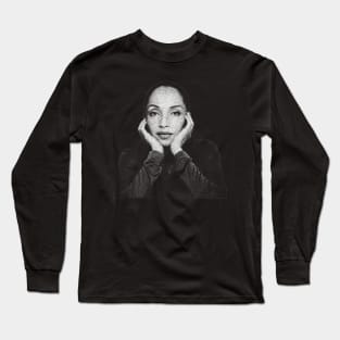 Sade Adu / Retro Illustration Long Sleeve T-Shirt